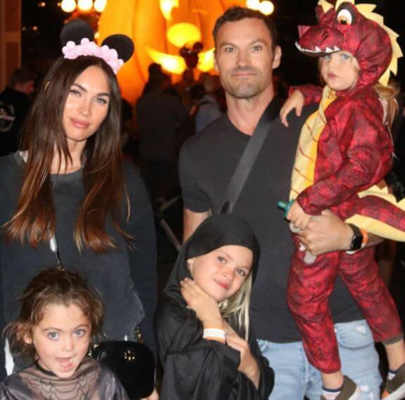 Noah Shannon Green with parents Megan Fox and Brian Austin Green and siblings.